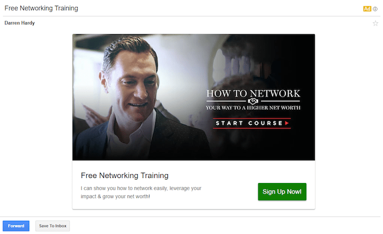 Anúncios do Gmail para área de trabalho expandidos