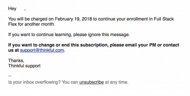 觸發電子郵件重要細節