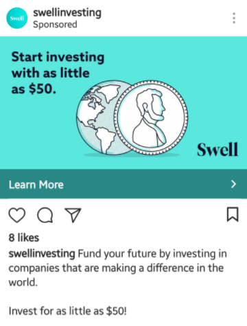 投資ポストクリックランディングページInstagram広告