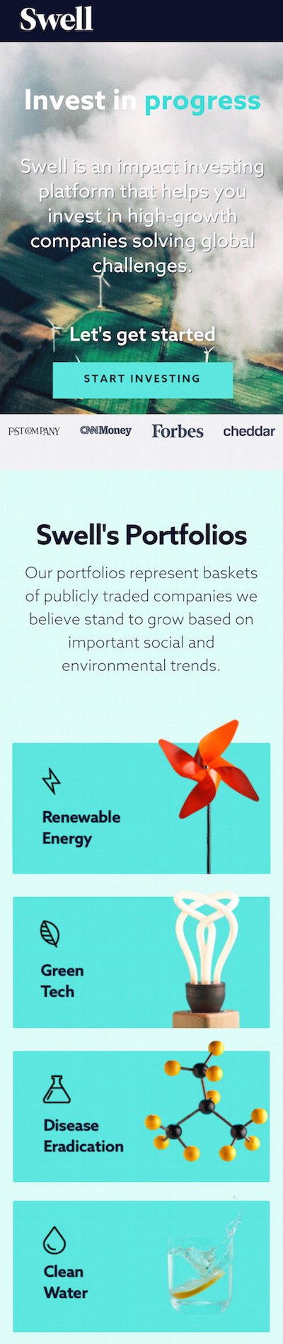 投資ポストクリックランディングページInstagramモバイル