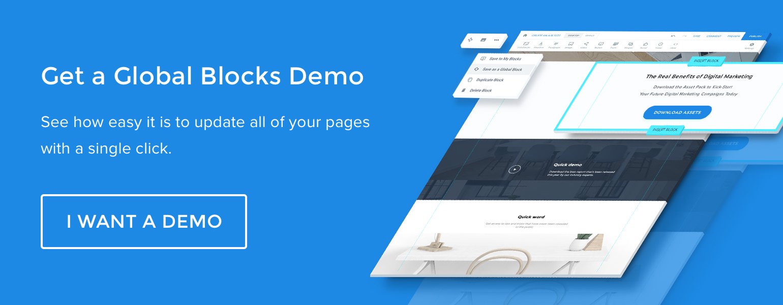 Instapage de demostración de Global Blocks