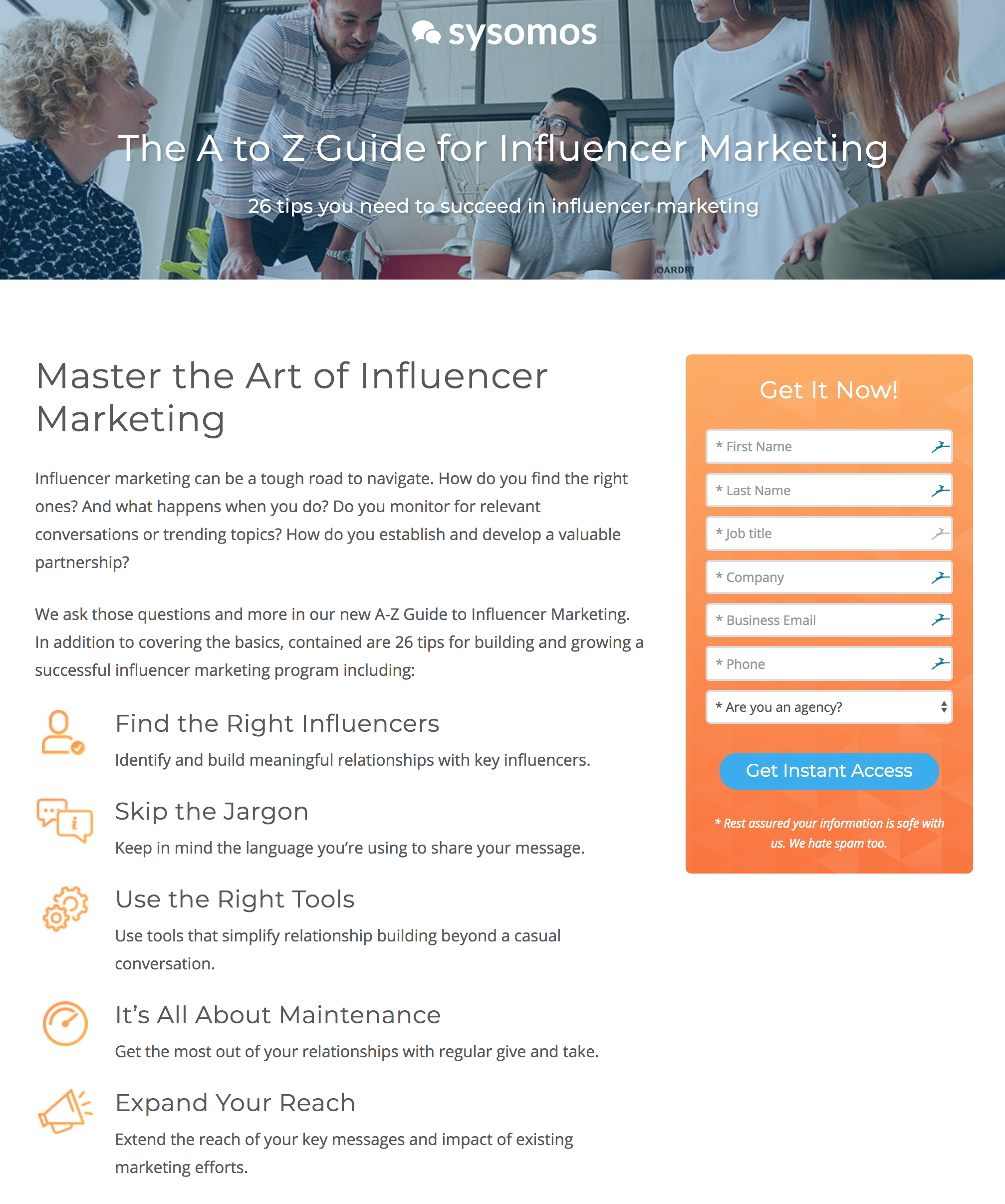 이메일 마케팅 최적화 Sysomos 클릭 후 방문 페이지