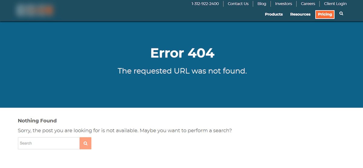 E-Mail-Lead-Generierung 404-Seite