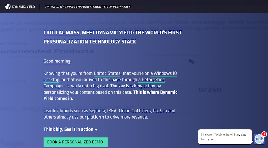 직접 반응 광고 클릭 후 방문 페이지