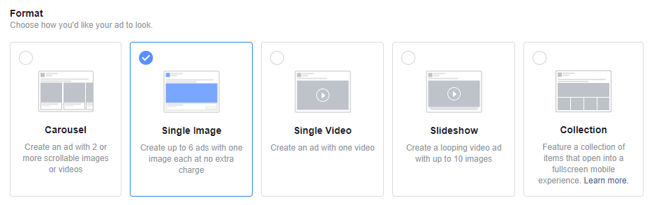 Facebook 뉴스 피드 이미지 크기 옵션