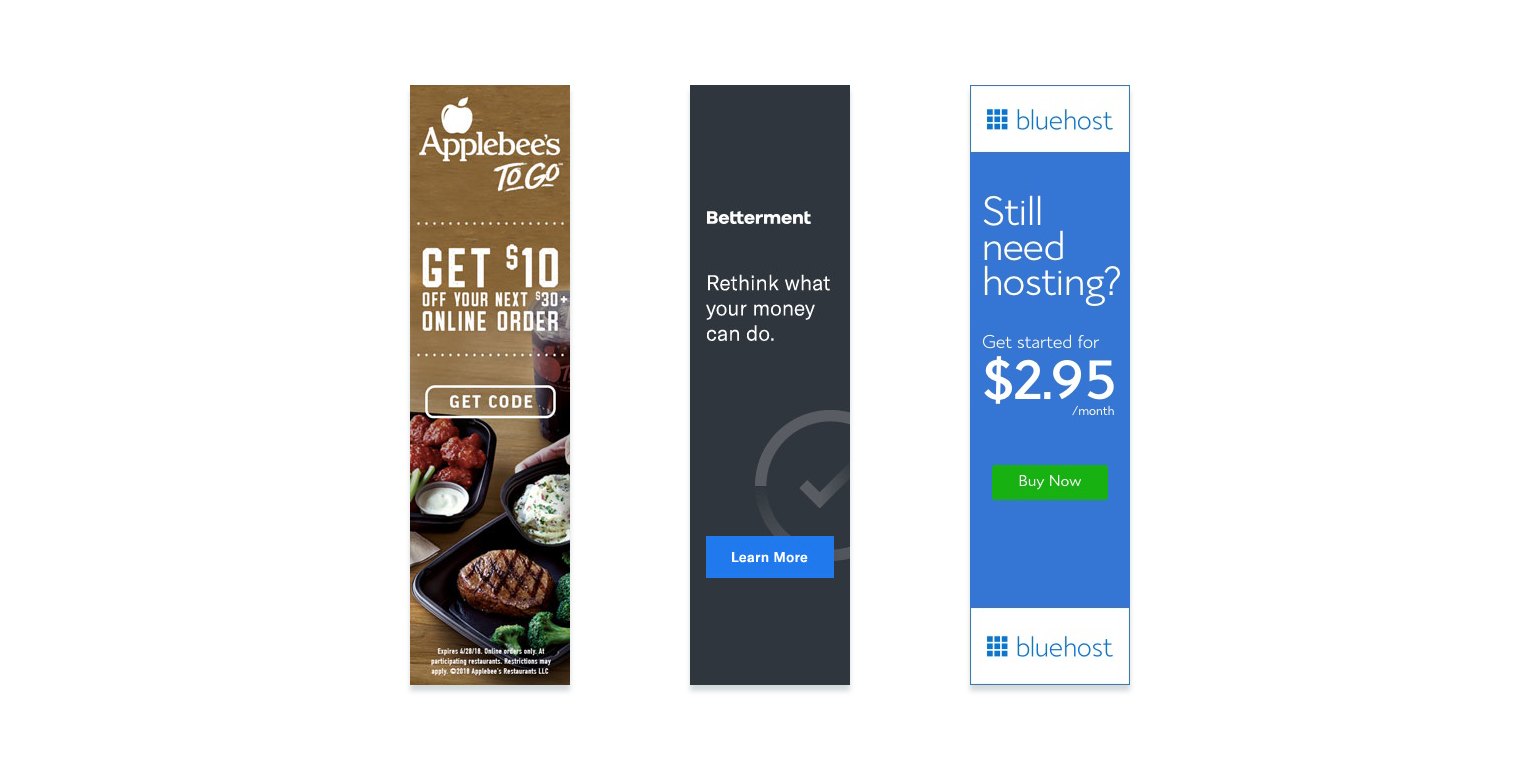 Beispiele für Wolkenkratzer-Anzeigen