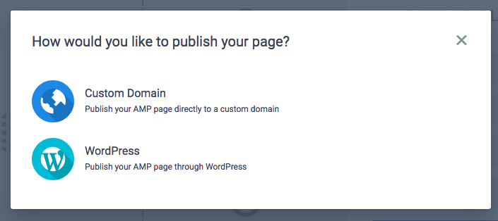 AMP WordPress 게시 Instapage