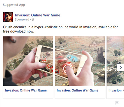 Annunci carosello di Facebook Tap4Fun