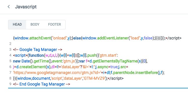 Google Etiket Yöneticisi JavaScript