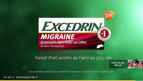 предварительная реклама YouTube