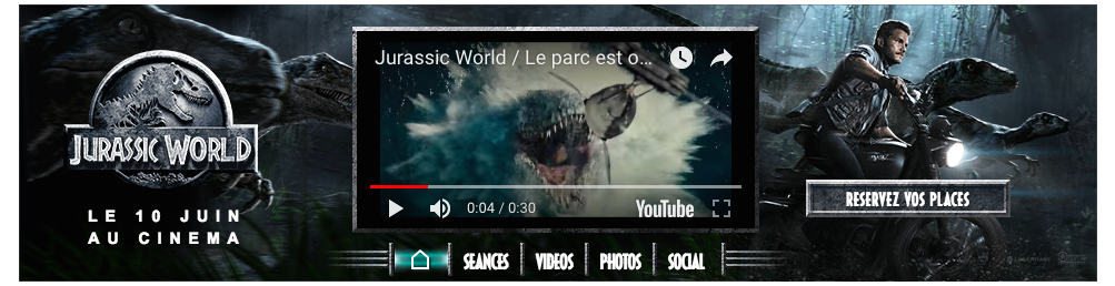 YouTube-Masthead-Beispiel Jurassic World