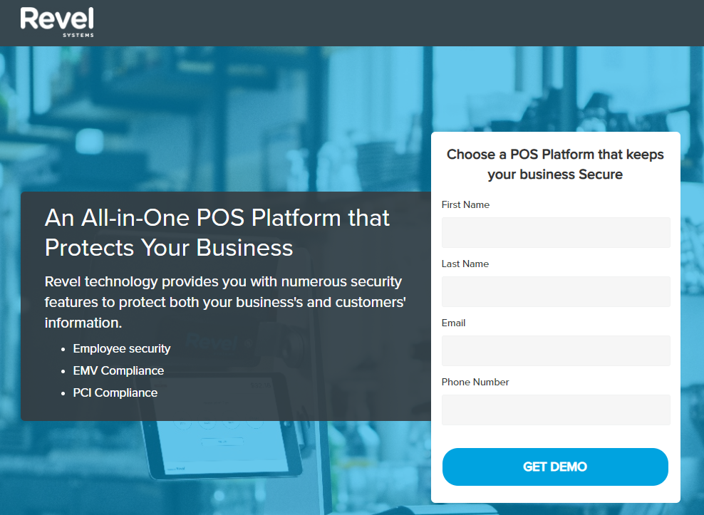 маркетинговая сегментация Платформа целевой страницы Revel после клика