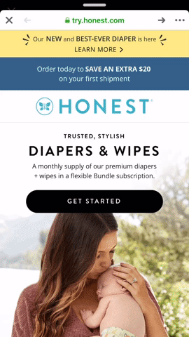 电子商务点击后登陆页面移动