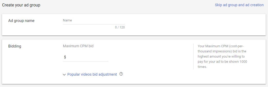 максимальная цена за тысячу показов для объявлений-заставок