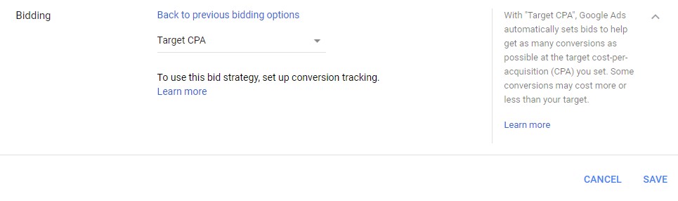 CPA cible des enchères automatiques Google Ads