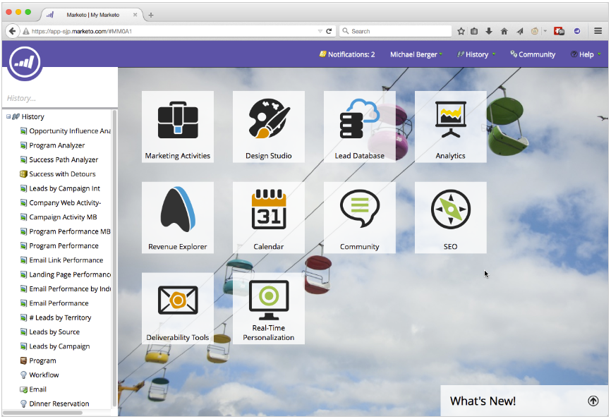 поставщики средств автоматизации маркетинга Marketo