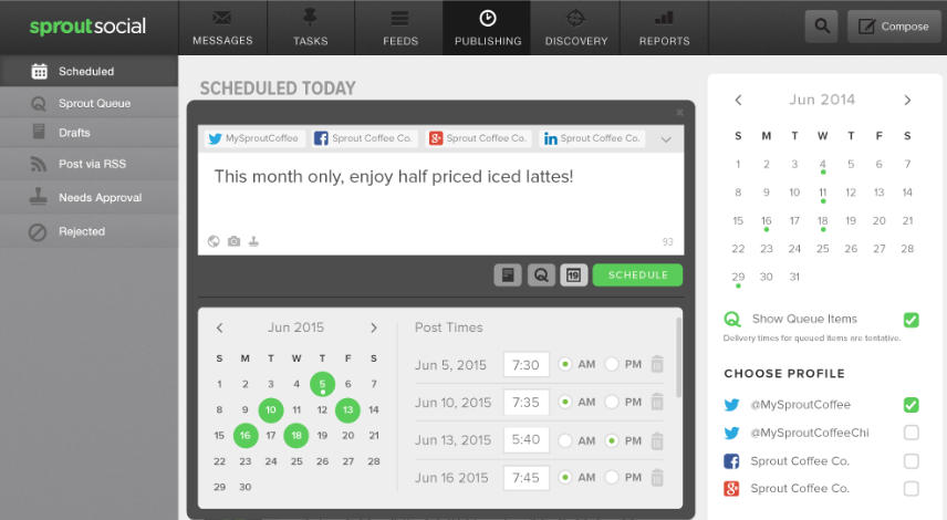 маркетинговые поставщики Sprout Social