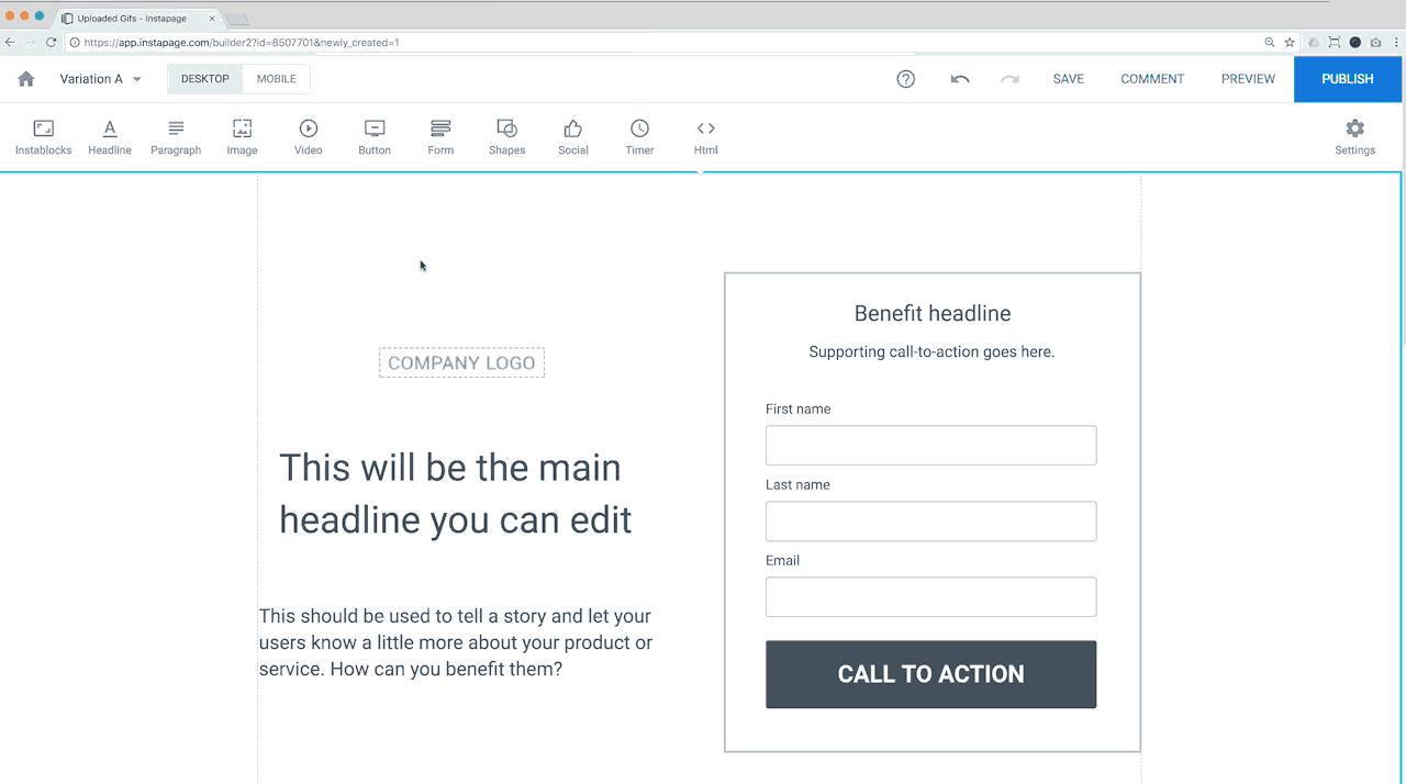 Instablocks เพิ่มบล็อก