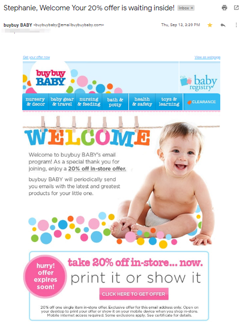 メールドリップキャンペーンウェルカムメール