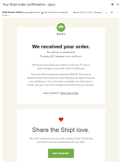 メールドリップキャンペーン確認メール