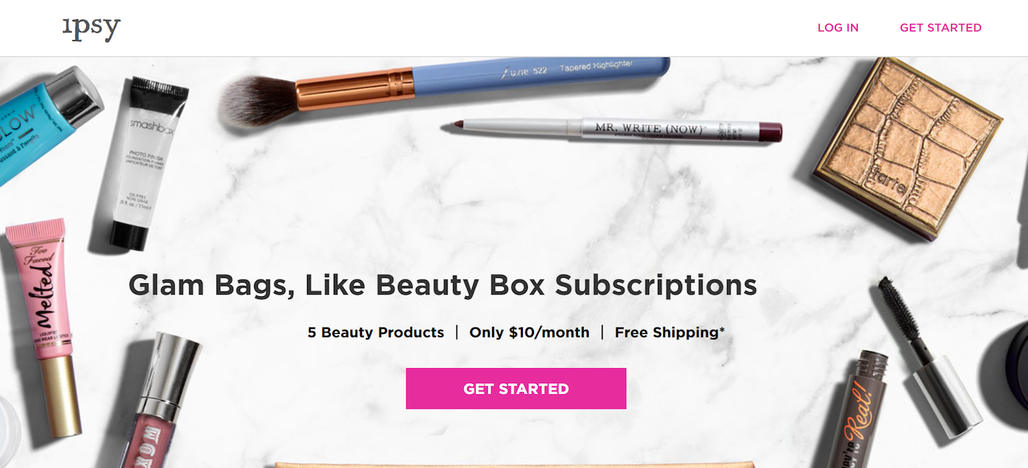อีคอมเมิร์ซหลังคลิกการออกแบบหน้า Landing Page Ipsy