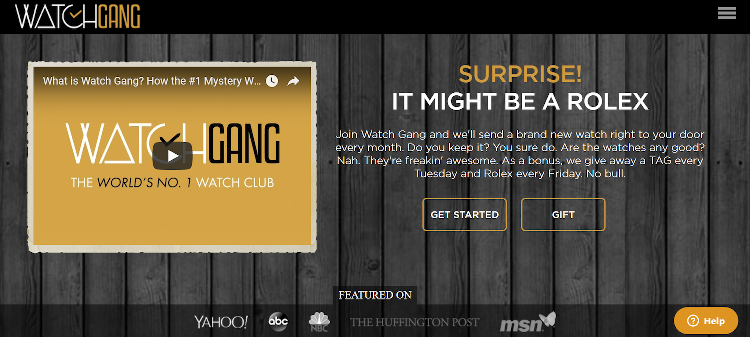 ตัวอย่างหน้า Landing Page ของอีคอมเมิร์ซ ดู Gang