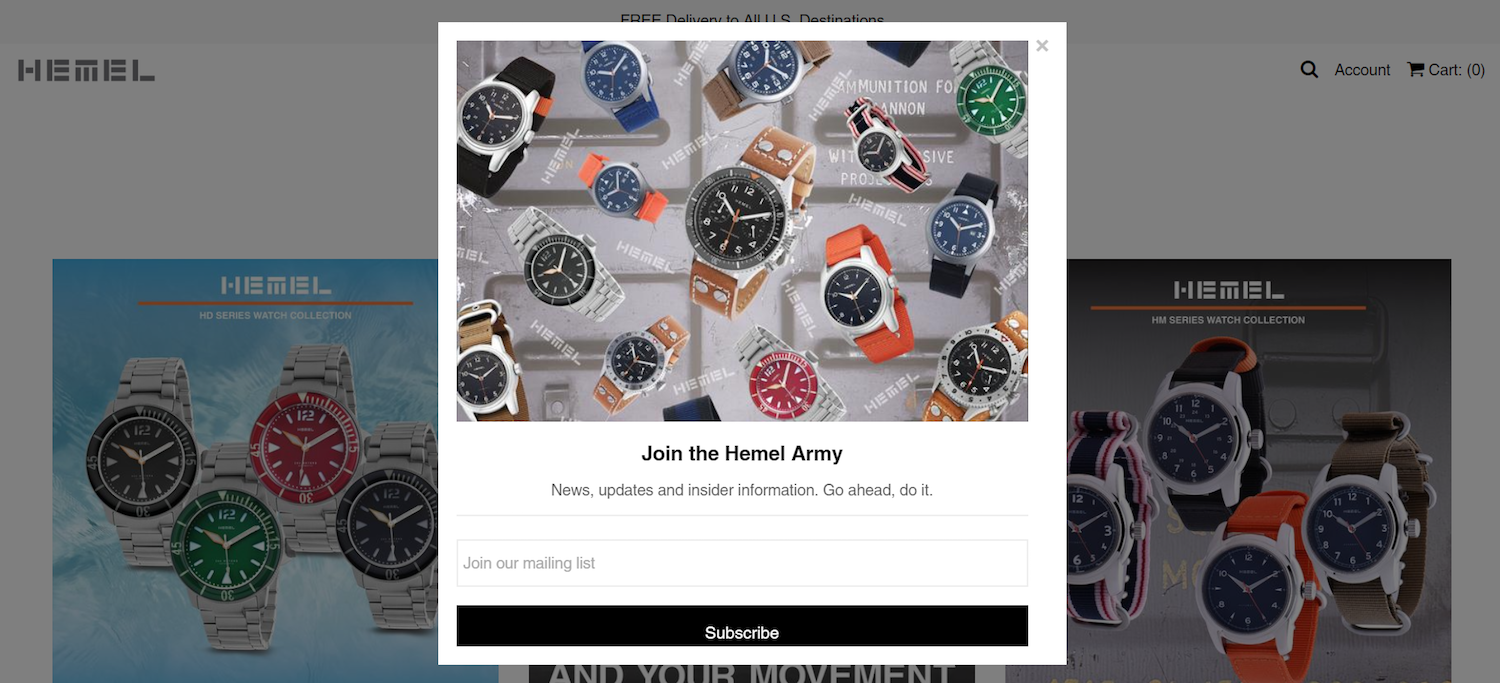 หน้า Landing Page หลังคลิกอีคอมเมิร์ซที่ดีที่สุด Hemel