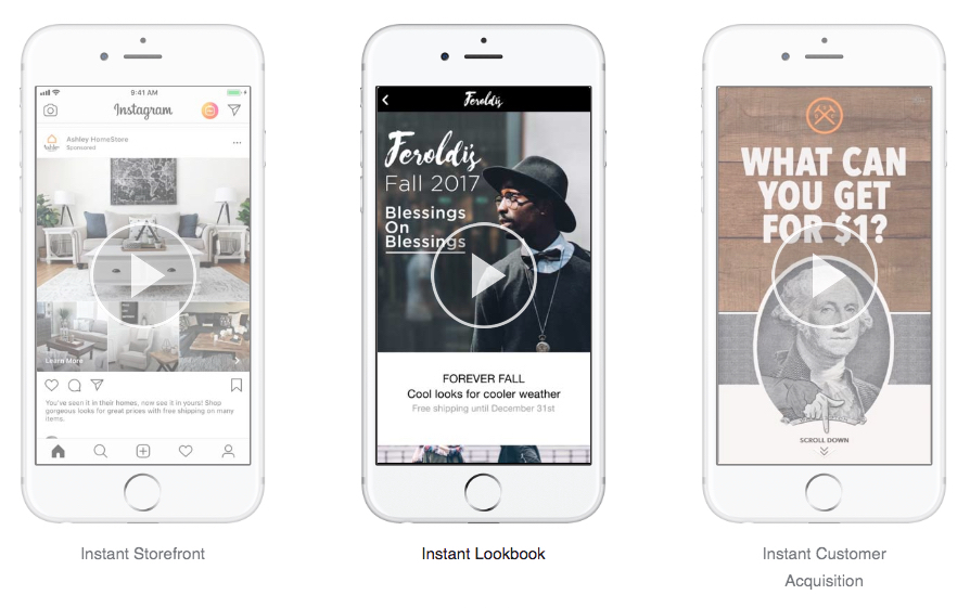 โฆษณาประสบการณ์ทันที Facebook