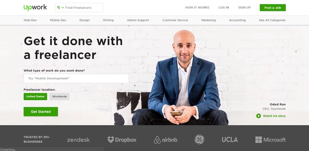 聘请自由职业者 Upwork