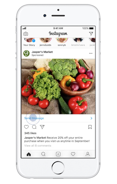 Formats Facebook Click to Messenger Ads