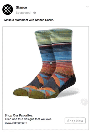 Vídeo en bucle de formato de presentación de diapositivas de Facebook