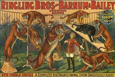 วิวัฒนาการของป้ายโฆษณา Ringling Brothers