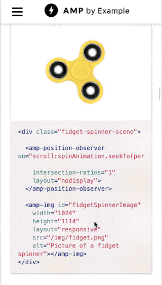 AMP 设计滚动绑定动画