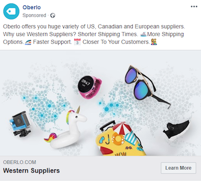 Facebookリンク広告テキストアナウンス