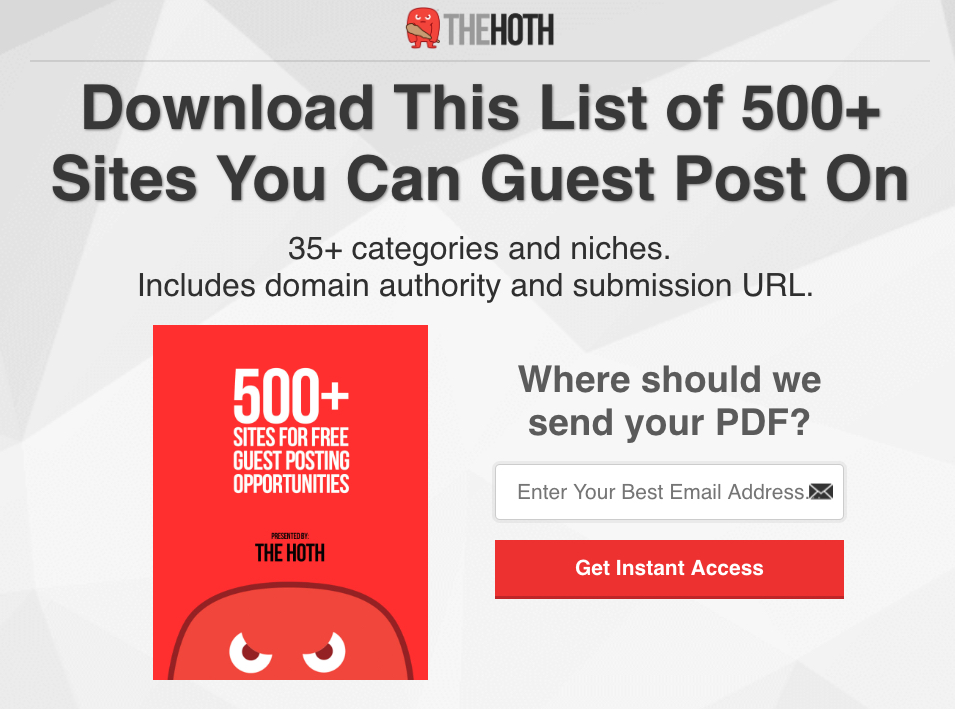 Facebookリンク広告Hothポストクリックランディングページ