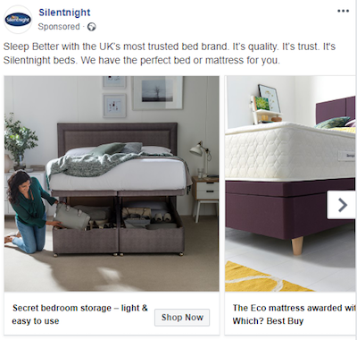 Facebookリンク広告カルーセル比較