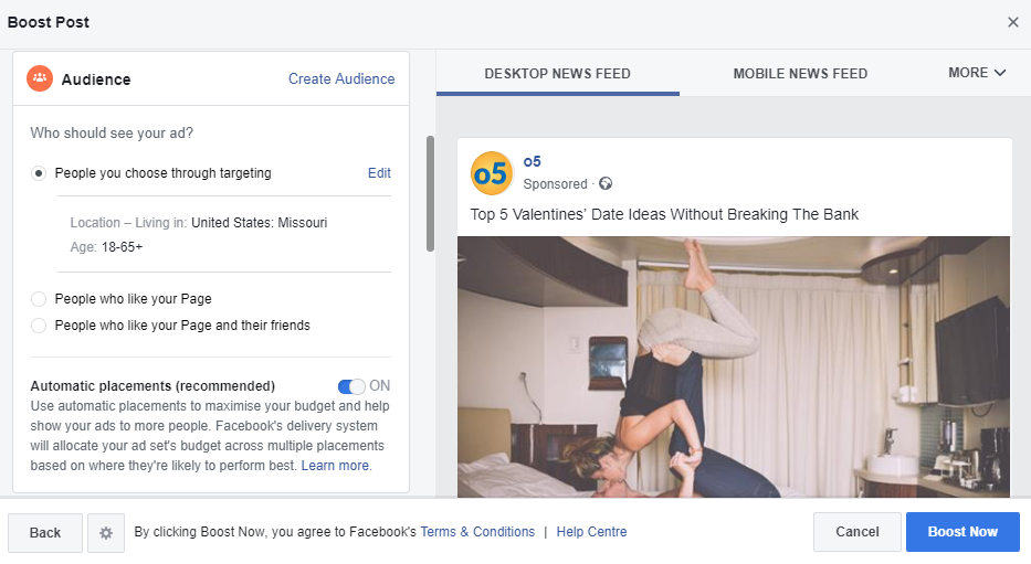 Facebookのリンク広告がオーディエンスを後押し