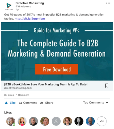 LinkedIn 电子书案例研究广告 B