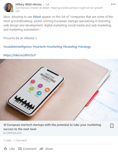 menggunakan hashtag di LinkedIn