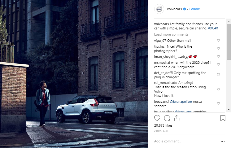 Hashtag Instagram Volvo