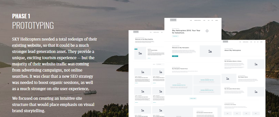 desain web studi kasus agensi