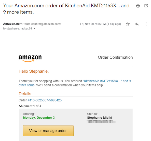 การยืนยันคำสั่งการตลาดอีคอมเมิร์ซ