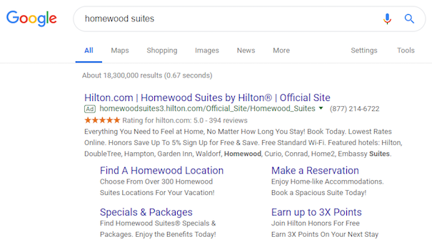 ospitalitate post-clic pagina de destinație ofertă Hilton