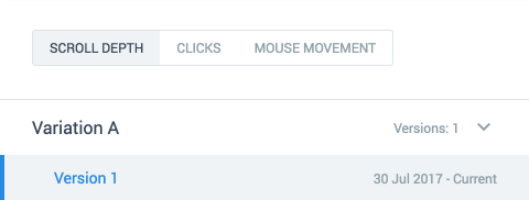 Attivazione profondità di scorrimento