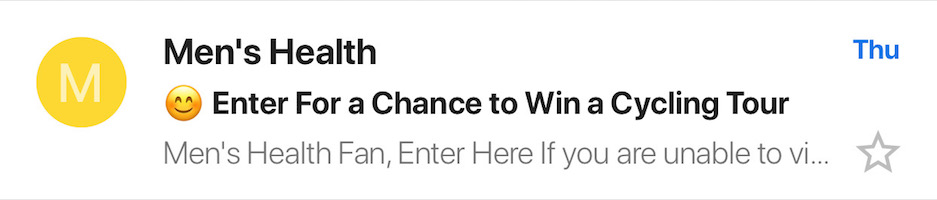 หัวเรื่องอีเมล อีโมจิ ยิ้ม