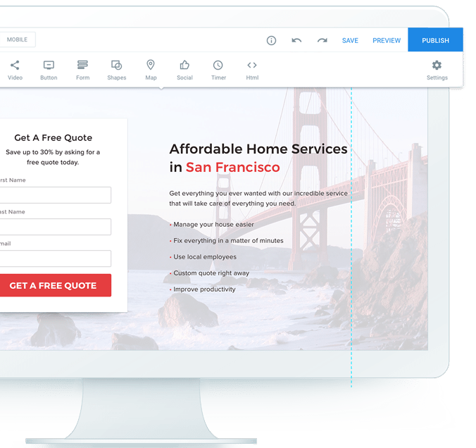 Целевые страницы после клика в масштабе домашней страницы A / B-тестирования