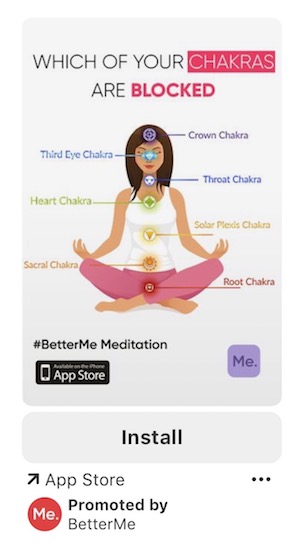 Anunțuri de instalare a aplicației Pinterest