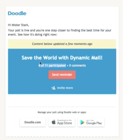 AMP สำหรับการตอบกลับการประชุมทางอีเมล