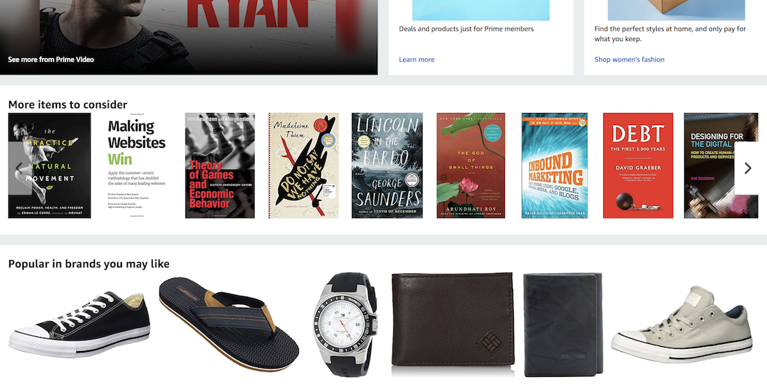 personalizzazione e-commerce Amazon