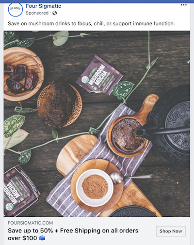 personalizzazione e-commerce Annuncio Facebook